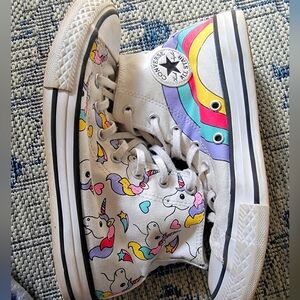 Converse All Stars Chuck Taylor's  high top,  unicorn, size 4